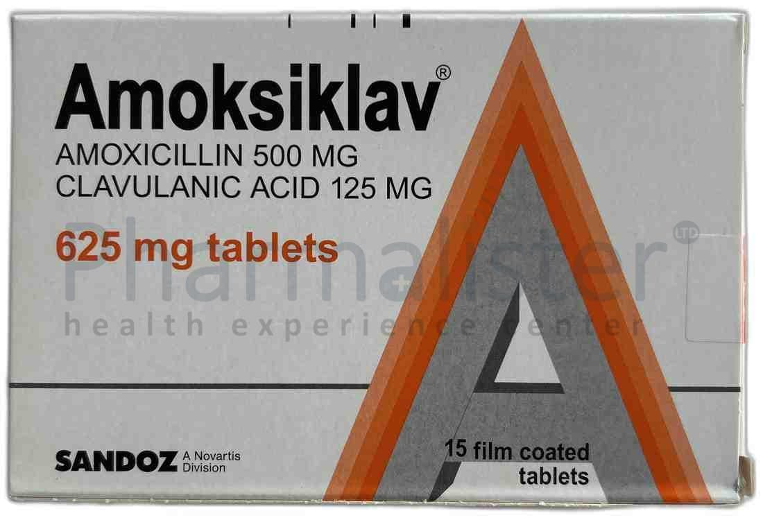Amoksiklav 625mg - Amoxicillin 500mg Clavulanic Acid 125mg - Amoksiclav