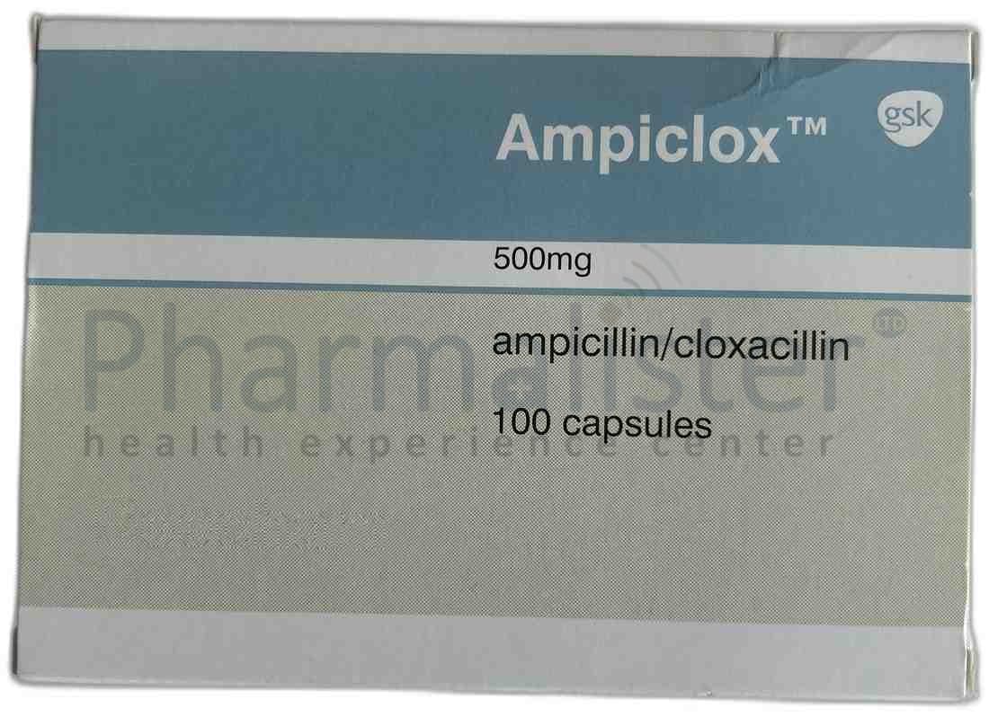 Ampiclox Tablets - Ampicillin and Cloxacillin - GSK - 500mg - Beecham